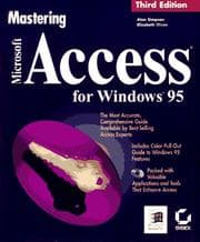 Tapa de Mastering Microsoft Access for Windows 95