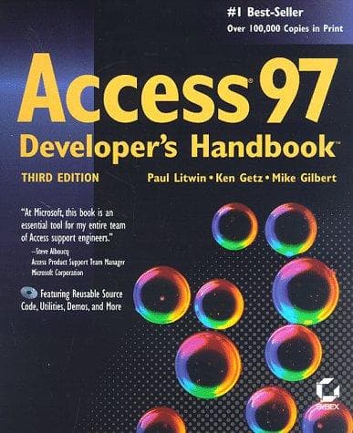 Tapa de Access 97 developer's handbook