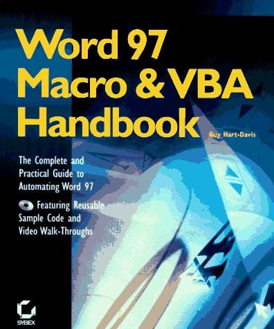 Tapa de Word 97 macro & VBA handbook
