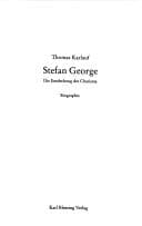 Tapa de Stefan George