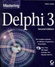 Tapa de Mastering Delphi 3
