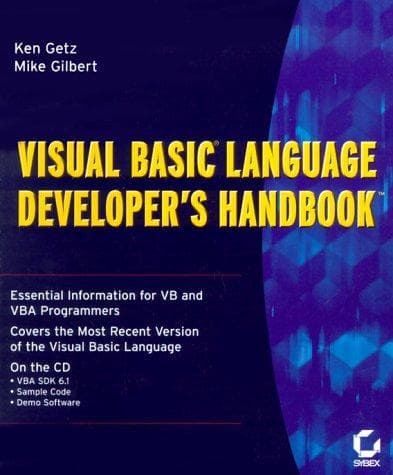 Tapa de Visual Basic language developer's handbook