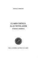 Tapa de Clarín crítico, Alas novelador
