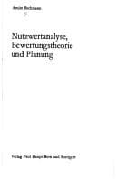 Tapa de Nutzwertanalyse, Bewertungstheorie und Planung