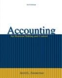 Tapa de Accounting for decision making and control