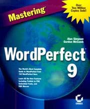 Tapa de Mastering WordPerfect 9