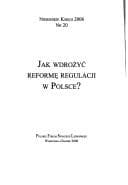 Tapa de Jak wdrożyć reformę regulacji w Polsce?