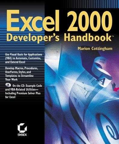 Tapa de Excel 2000 developer's handbook