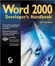 Tapa de Word 2000 developer's handbook