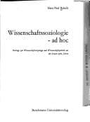 Tapa de Wissenschaftssoziologie, ad hoe