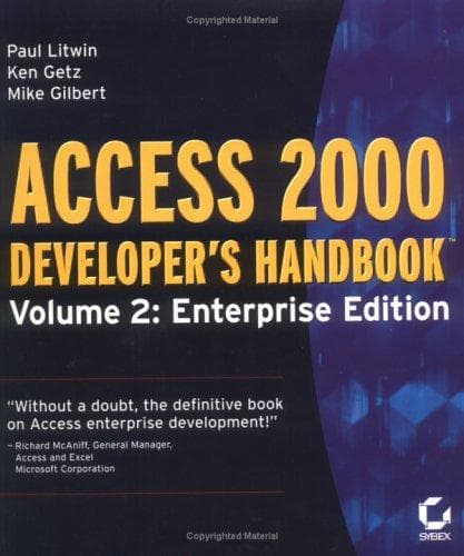 Tapa de Access 2000 Developer's Handbook, Volume 2