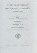Tapa de P. Aelii Aristidis Opera quae exstant omnia