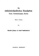 Tapa de Die südniederländischen Mundarten