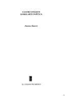 Tapa de Cuatro ensayos sobre arte poética