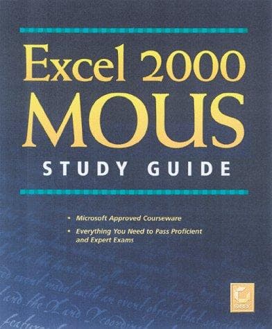Tapa de Excel 2000 MOUS study guide