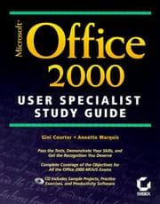 Tapa de Microsoft Office 2000 user specialist study guide
