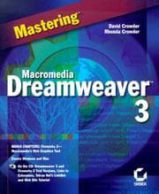 Tapa de Mastering Macromedia Dreamweaver 3