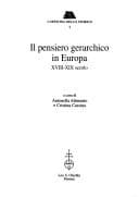 Tapa de Il pensiero gerarchico in Europa
