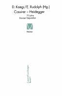 Tapa de Cassirer - Heidegger: 70 Jahre Davoser Disputation