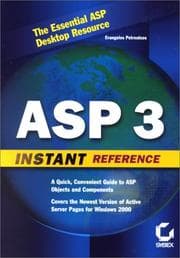 Tapa de ASP 3 instant reference