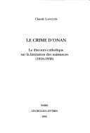 Tapa de Le crime d'Onan