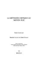 Tapa de La méthode critique au Moyen Âge