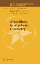 Tapa de Algorithms in algebraic geometry