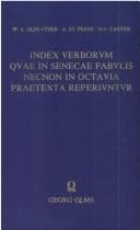 Tapa de Index verborum quae in Senecae fabulis necnon in Octavia praetexta reperiuntur