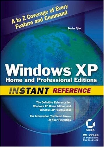 Tapa de Windows XP Home and Professional Editions Instant Reference