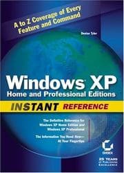 Tapa de Windows XP Home and Professional Editions Instant Reference