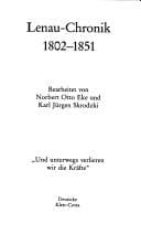 Tapa de Lenau-Chronik 1802-1851
