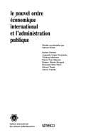 Tapa de Le Nouvel ordre économique international et l'administration publique