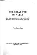 Tapa de The great war of words