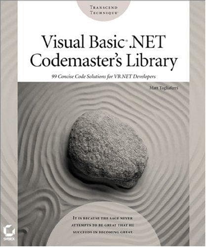 Tapa de Visual Basic .NET Codemaster's Library