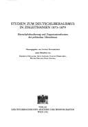 Tapa de Studien zum Deutschliberalismus in Zisleithanien, 1873-1879