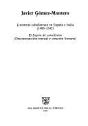 Tapa de Literatura caballeresca en Espan︣a e Italia (1483-1542)