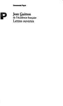 Tapa de Lettres ouvertes