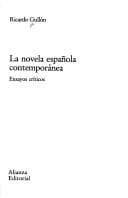 Tapa de La novela española contemporánea