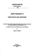 Tapa de John Buridan's Tractatus de infinito