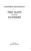 Tapa de The days of your fathers