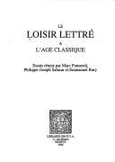 Tapa de Le Loisir lettré à l'Âge classique