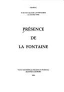 Tapa de Pr©♭sence de La Fontaine