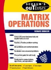 Tapa de Schaum's outline of theory and problems of matrix operations