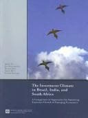Tapa de The investment climate in Brazil, India, and South Africa
