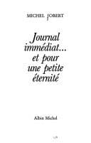 Tapa de Journal immédiat-- et pour une petite éternité