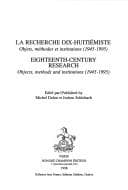 Tapa de La Recherche dix-huiti©♭miste