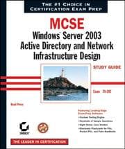 Tapa de MCSE: Windows Server 2003 active directory and network infrastructure design