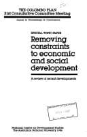Tapa de Removing constraints to economic and social development