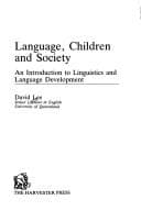 Tapa de Language, children, and society