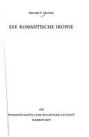 Tapa de Die romantische Ironie